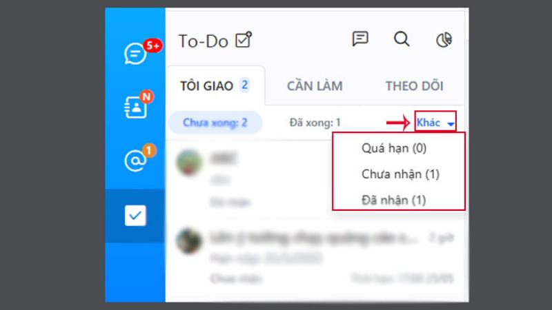 Zalo giao việc