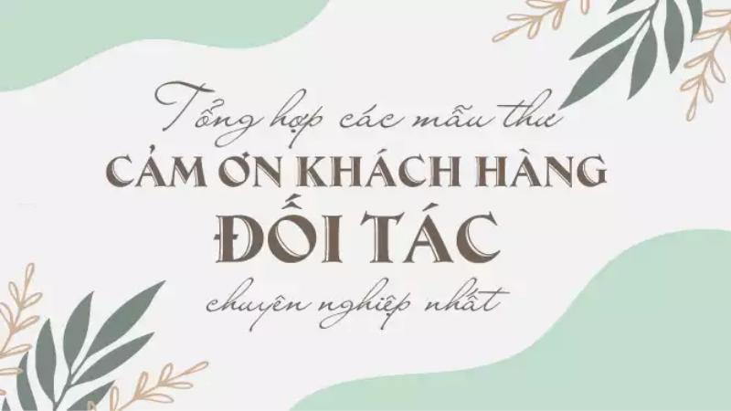 mẫu thư cảm ơn hợp tác