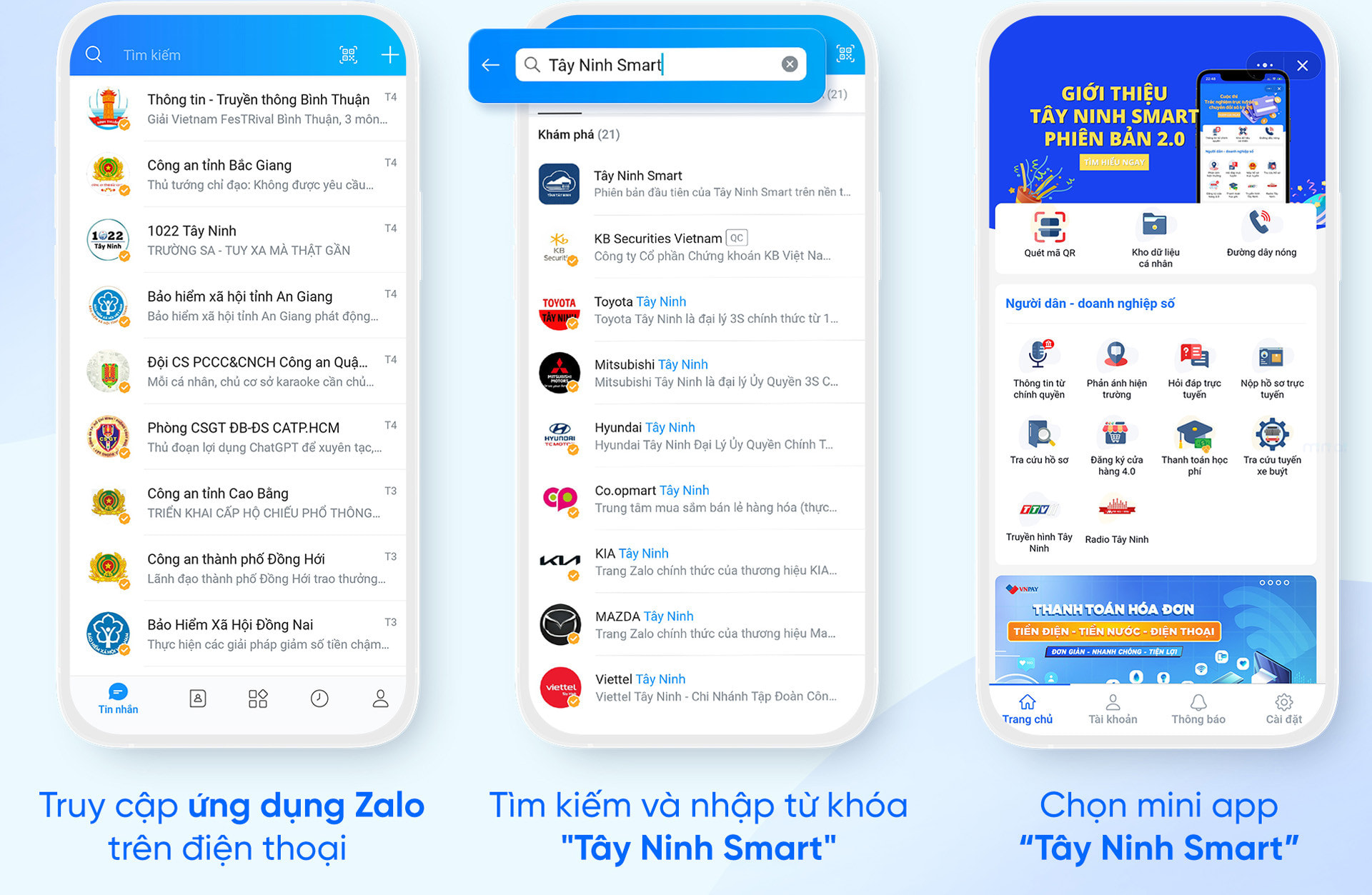 Zalo Mini App thông tin