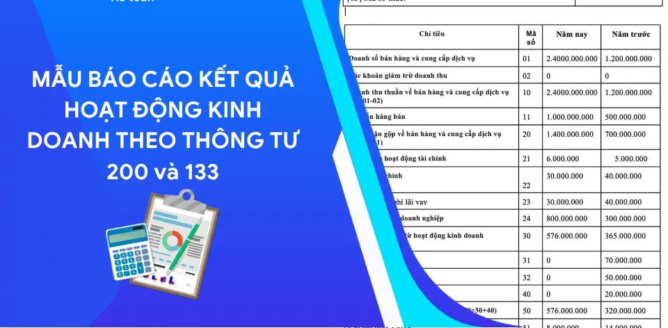 Mẫu báo cáo kết quả kinh doanh