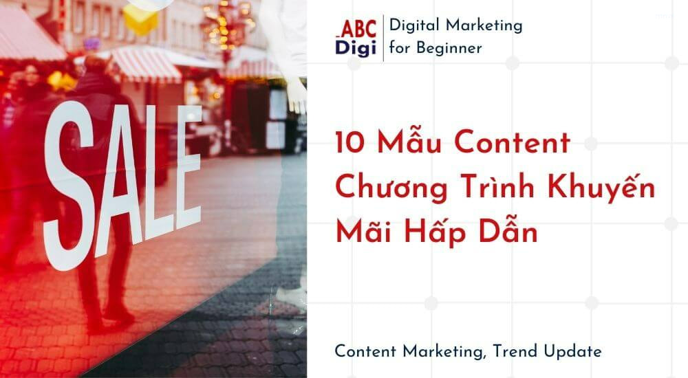 nội dung chương trình khuyến mãi