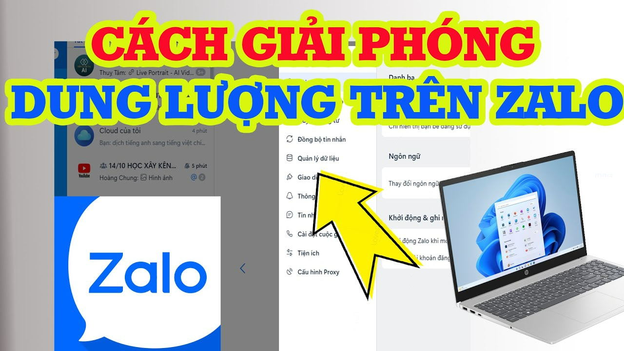 quản lý dữ liệu Zalo