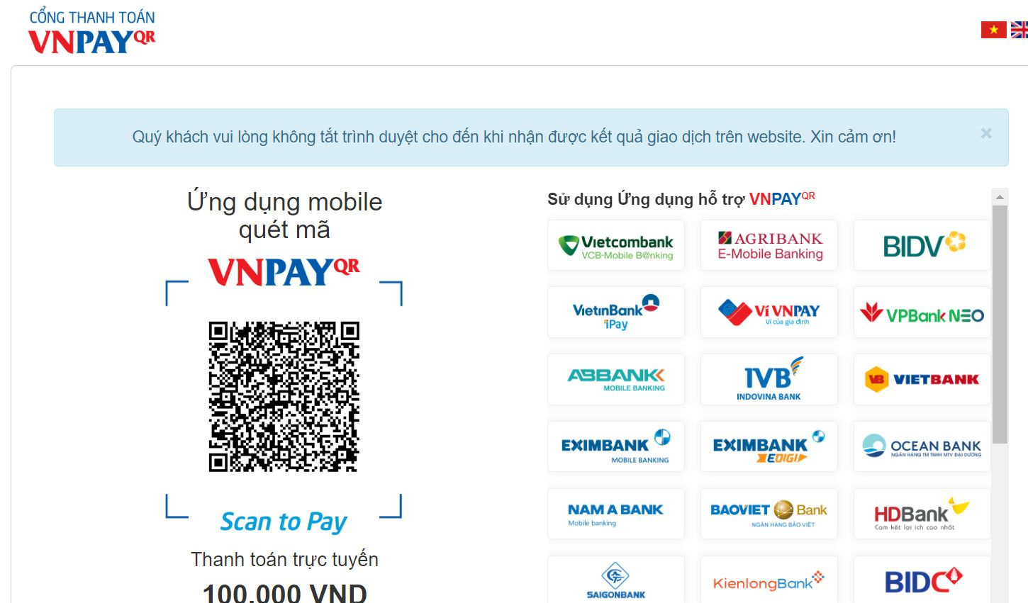 tích hợp thanh toán vnpay