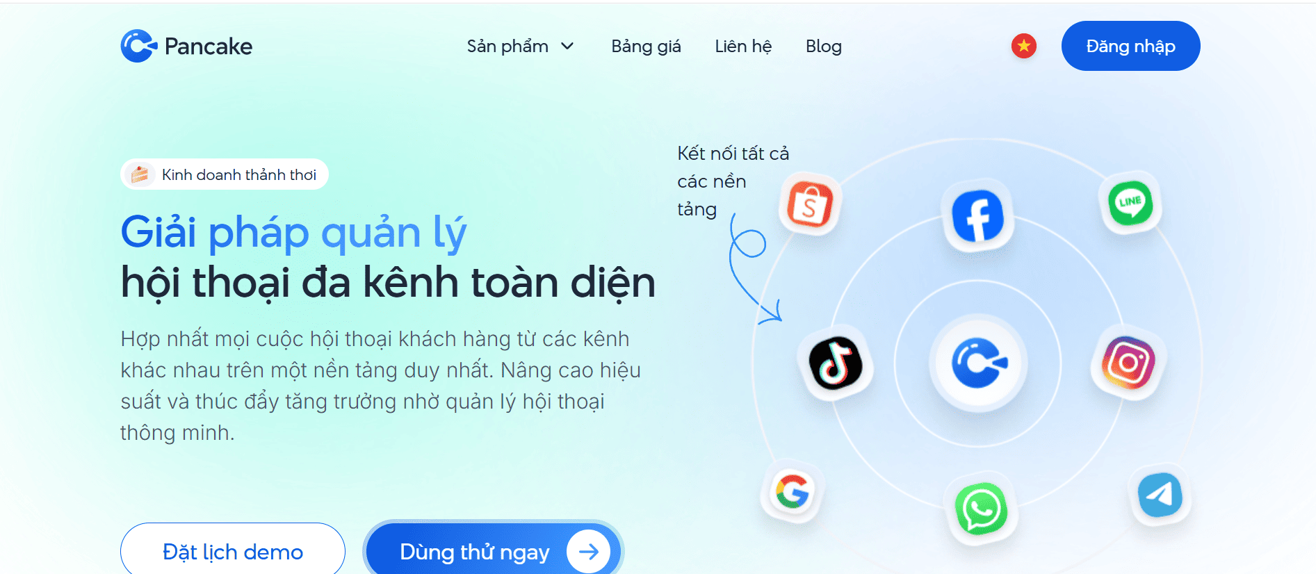 cách sử dụng phần mềm pancake kết nối đa kênh