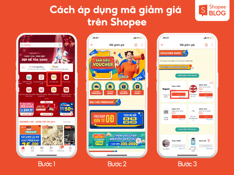 áp dụng mã giảm giá để tối ưu giá sản phẩm