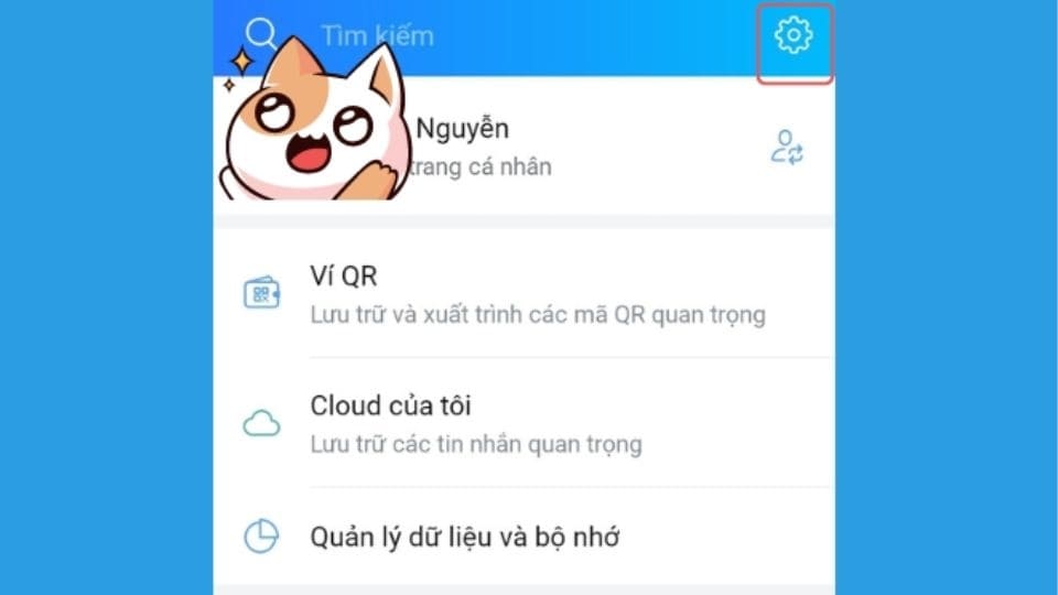 vào thêm vào cài đặt