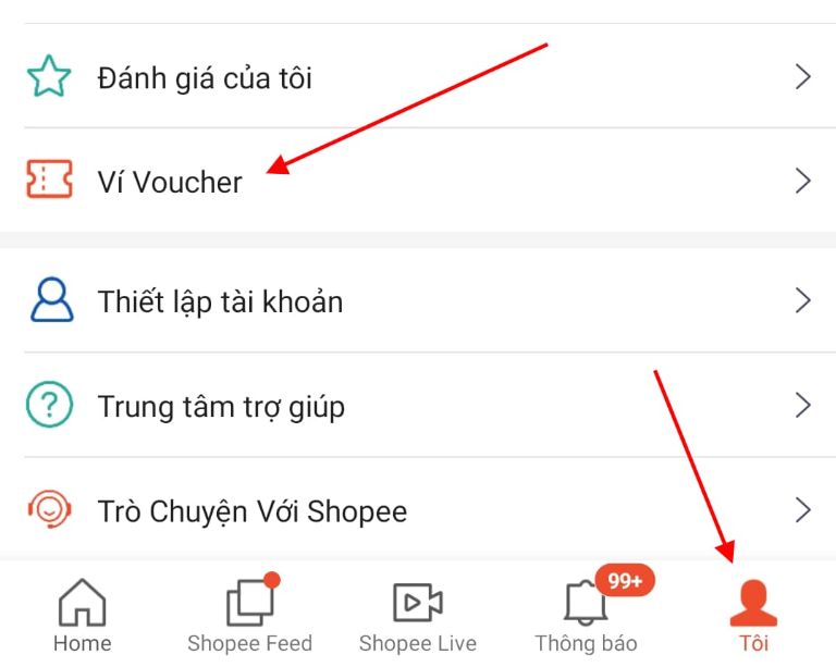 tìm hiểu về ví voucher shopee